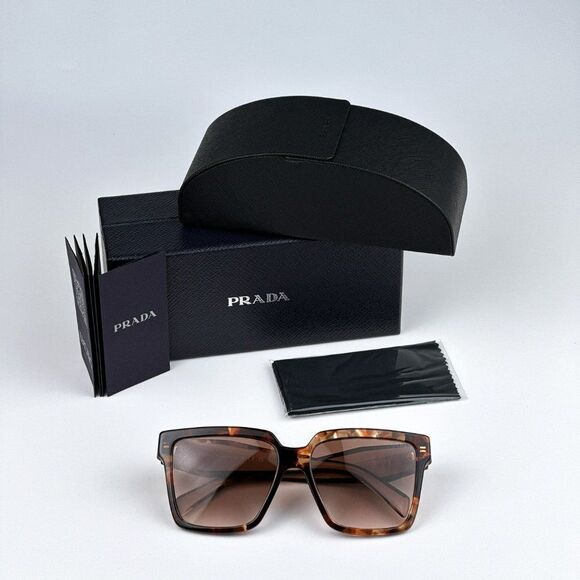 NEW Prada PR24ZS 07R0A6 Tortoise Brown Gradient Square Oversized Women Sunglasse main image 9